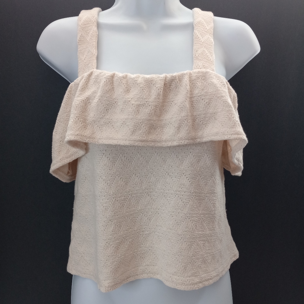 Madewell Ruffled Boho Knit Tank Top
